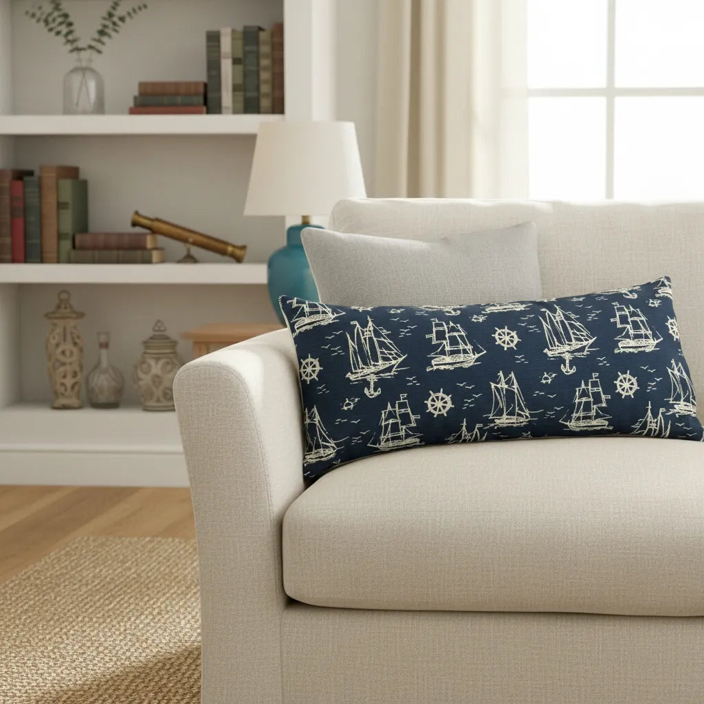 Cojín Decorativo Náutico 30x70 cm – Estilo Marino