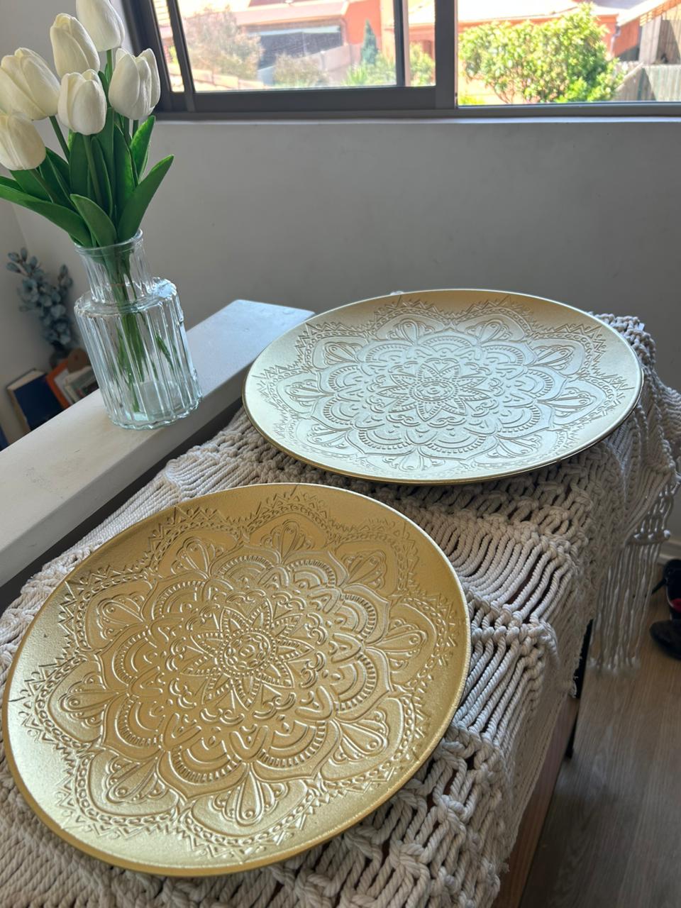 Set de 2 platos decorativos - Diseño mandala