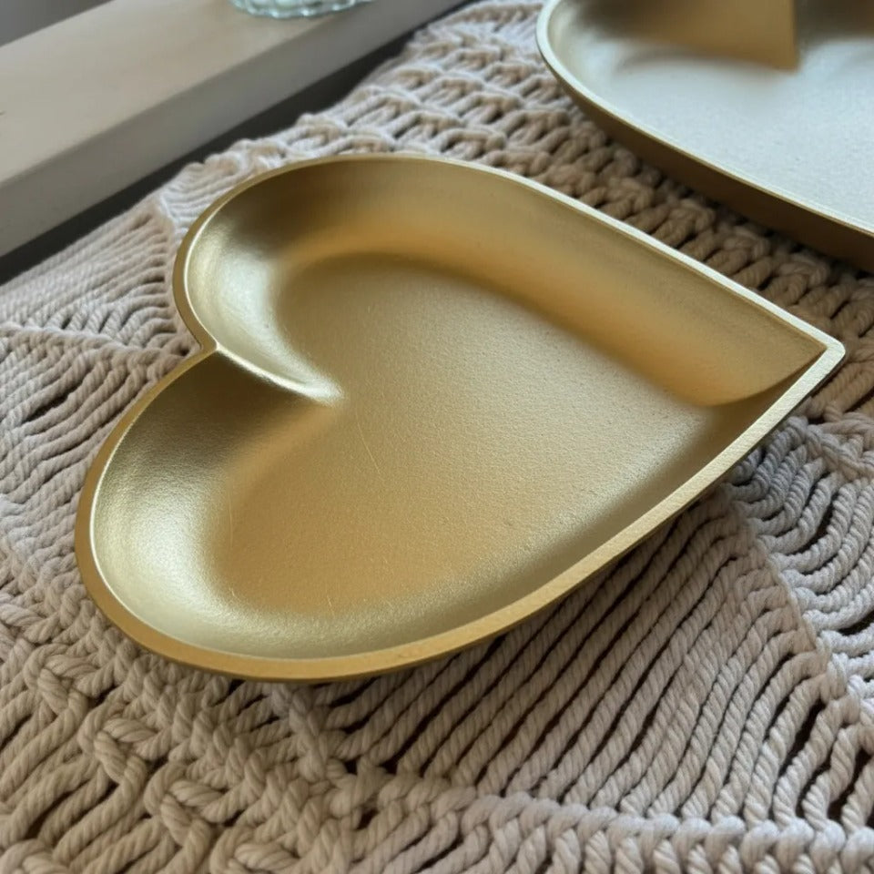 Set de 2 platos decorativos - Diseño corazon