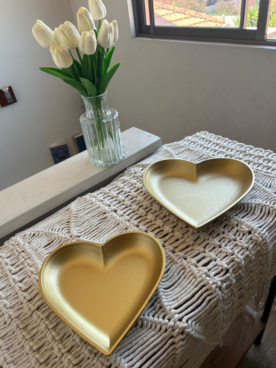 Set de 2 platos decorativos - Diseño corazon