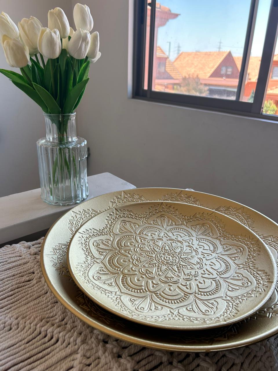 Set de 2 platos decorativos - Diseño mandala