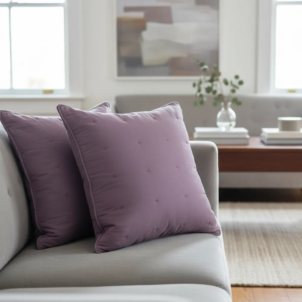 Cojin  Bordado 60×60 Cm · Algodón · Lavanda