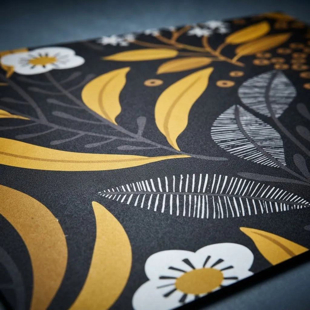 Alfombra Vinílica Decorativa 40×60 Cm - Botanical Noir