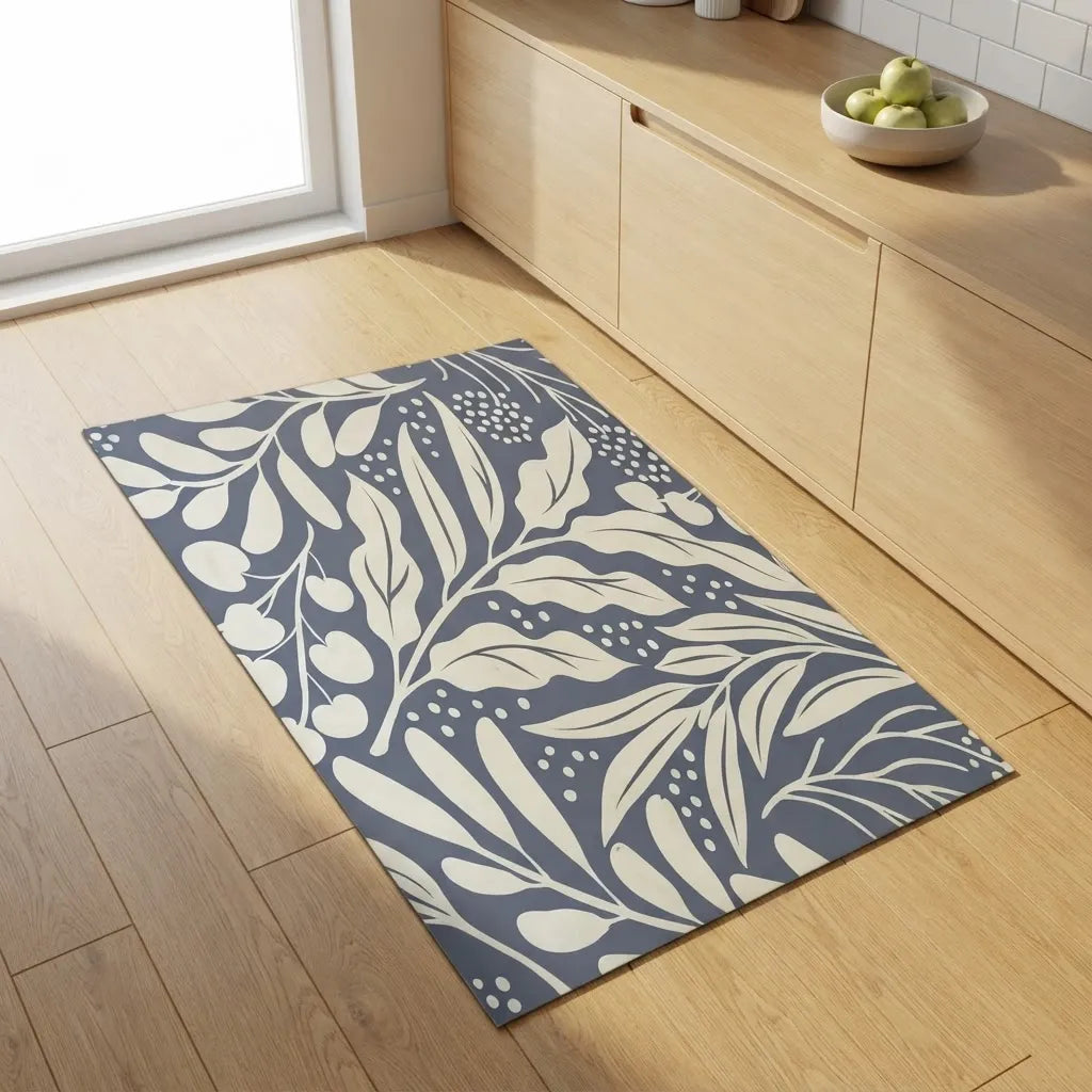 Alfombra Vinílica Decorativa 40×60 Cm - Nordic Leaves