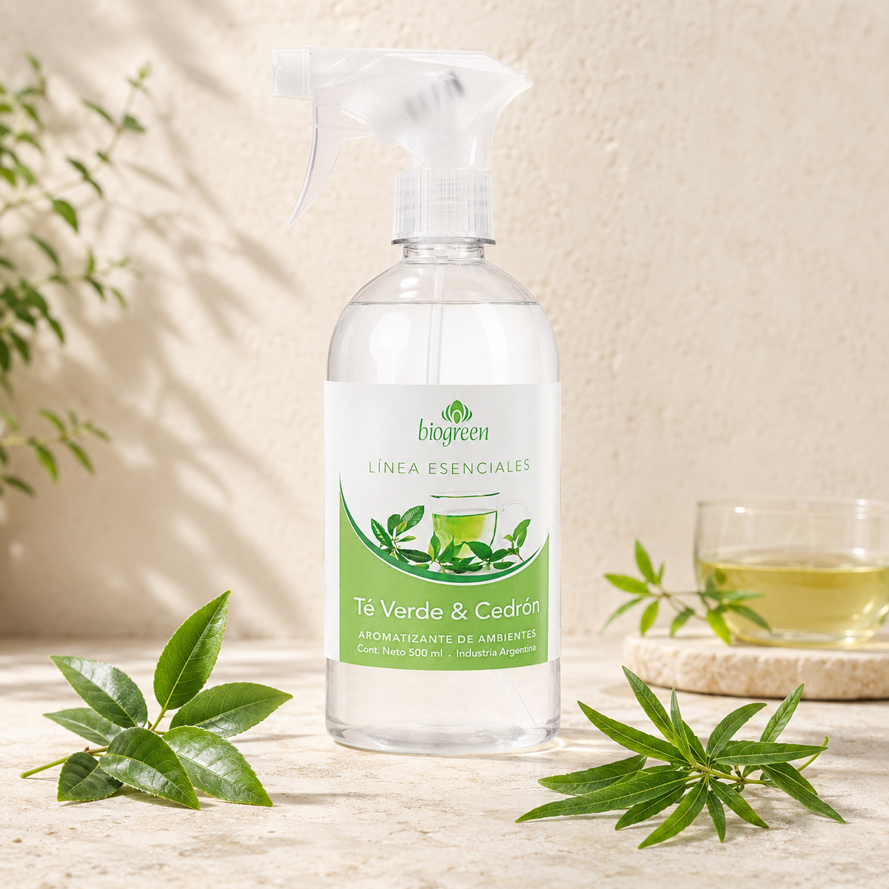 Aromatizante de Ambientes Té Verde & Cedrón Biogreen – 500 ml