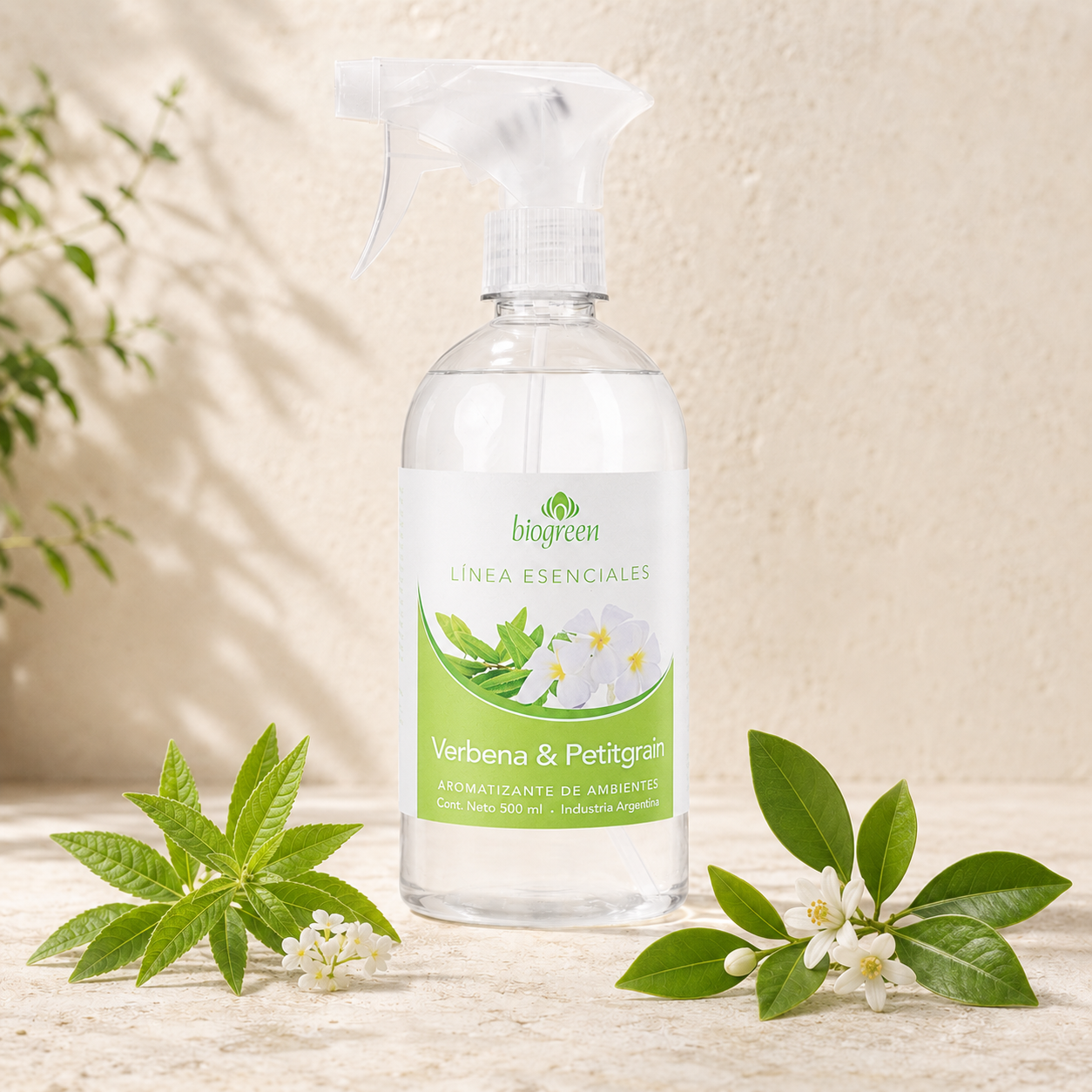 Aromatizante de Ambientes Verbena & Petitgrain Biogreen – 500 ml