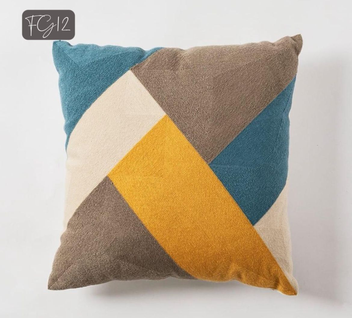 Fundas de cojines con diseños  geométricos