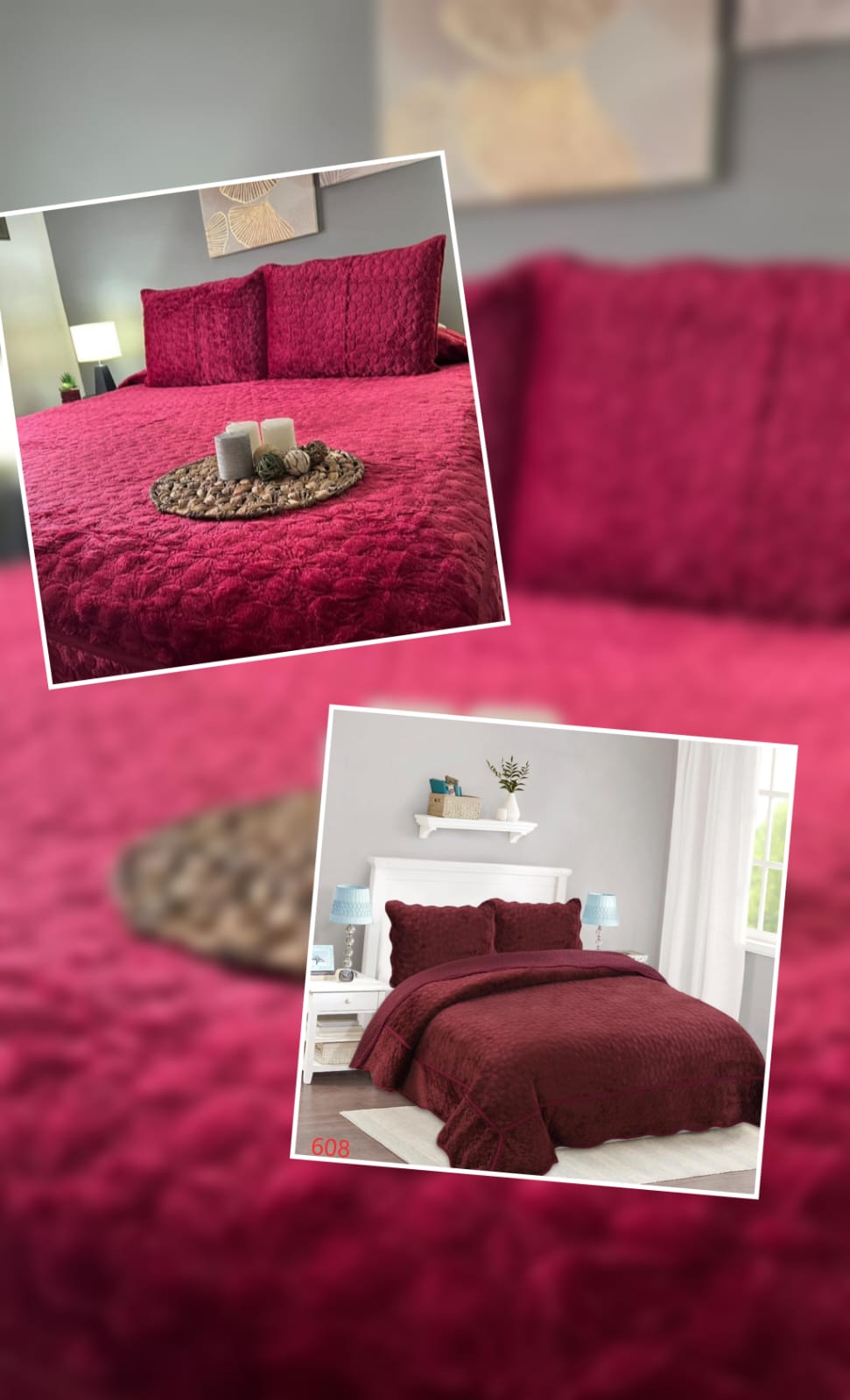 Cubrecamas  terciopelado king