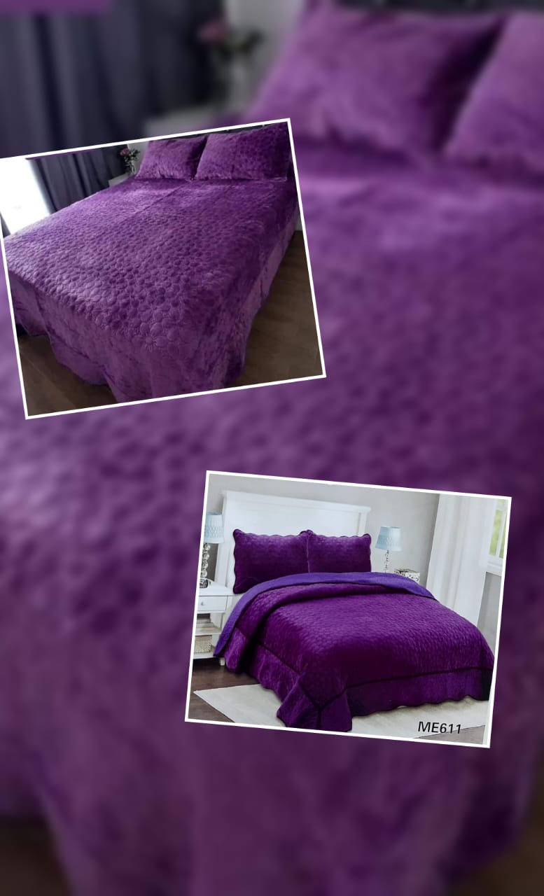 Cubrecamas  terciopelado 1.5 plazas
