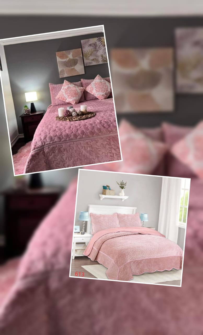 Cubrecamas  terciopelado 2 plazas