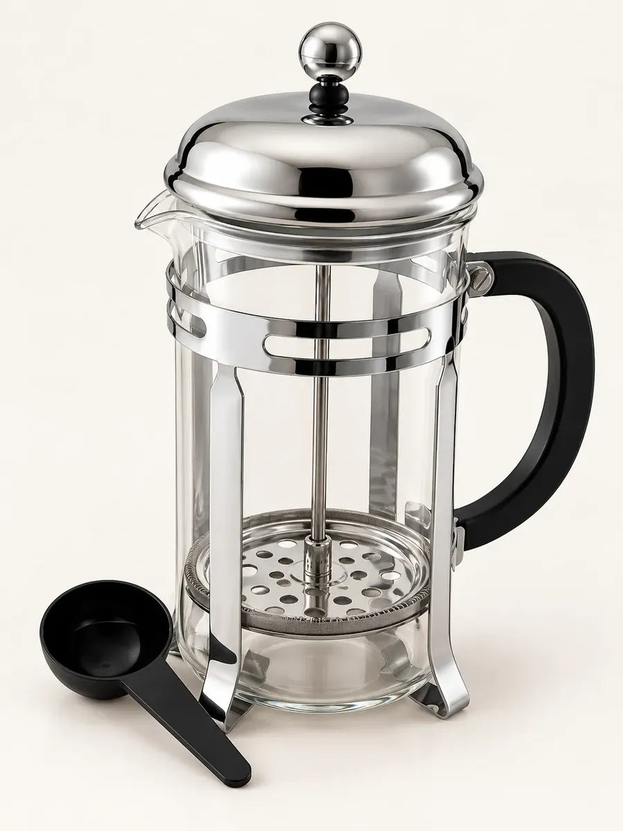Cafetera Prensa Francesa de Vidrio 1 Litro para Café y Té