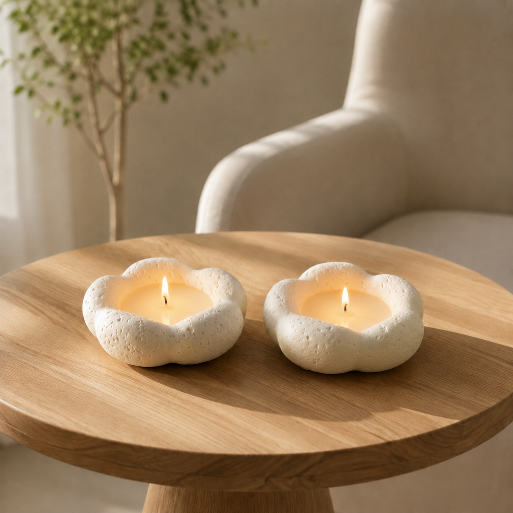 Set De 2 Velas Aromáticas Flor De Nácar