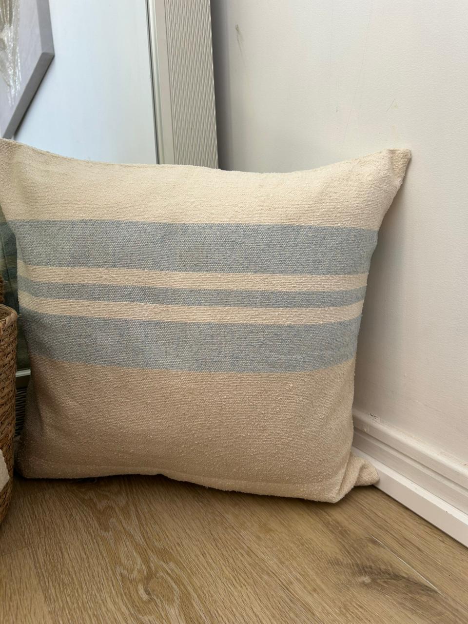 Fundas de cojines 45x45cm. Blue Sand Lines Agua Sand Lines