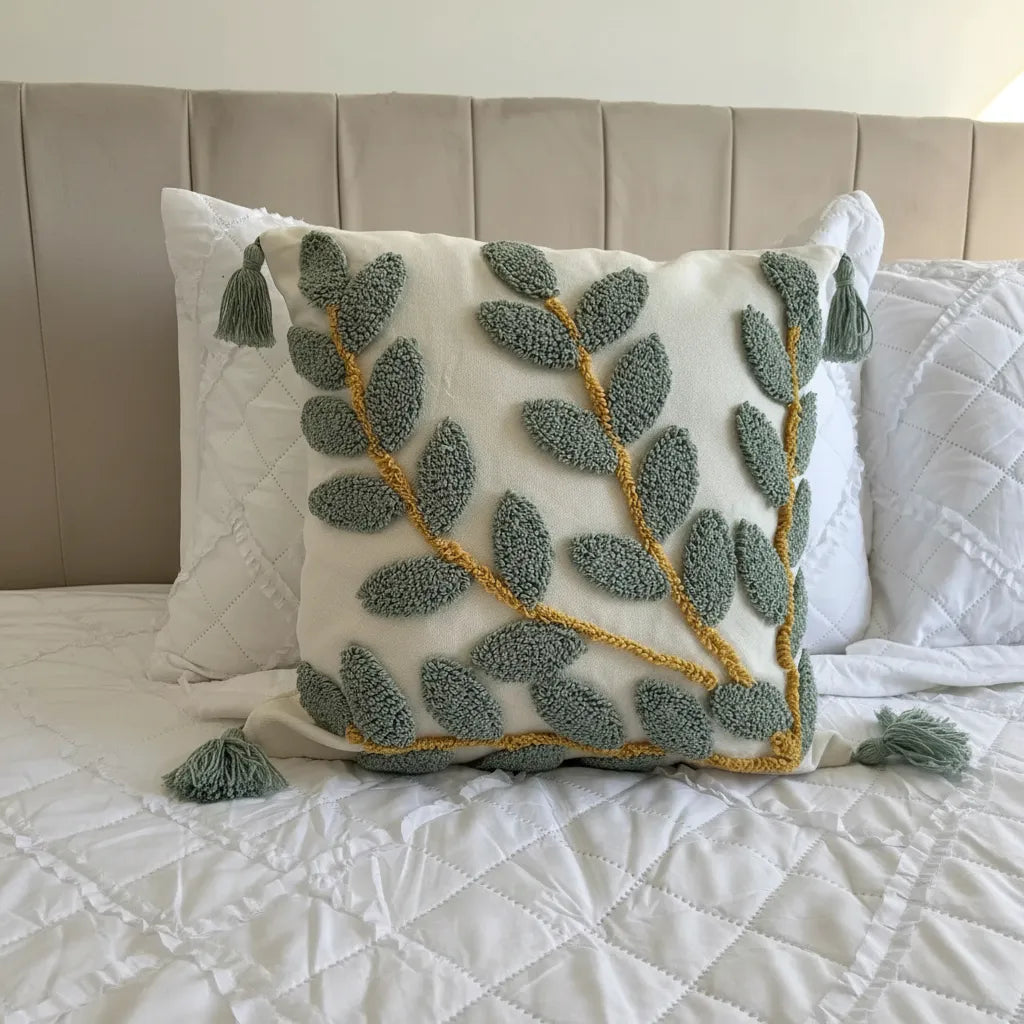 Fundas de cojines Boho Botánico Tufted  45cmx45cm