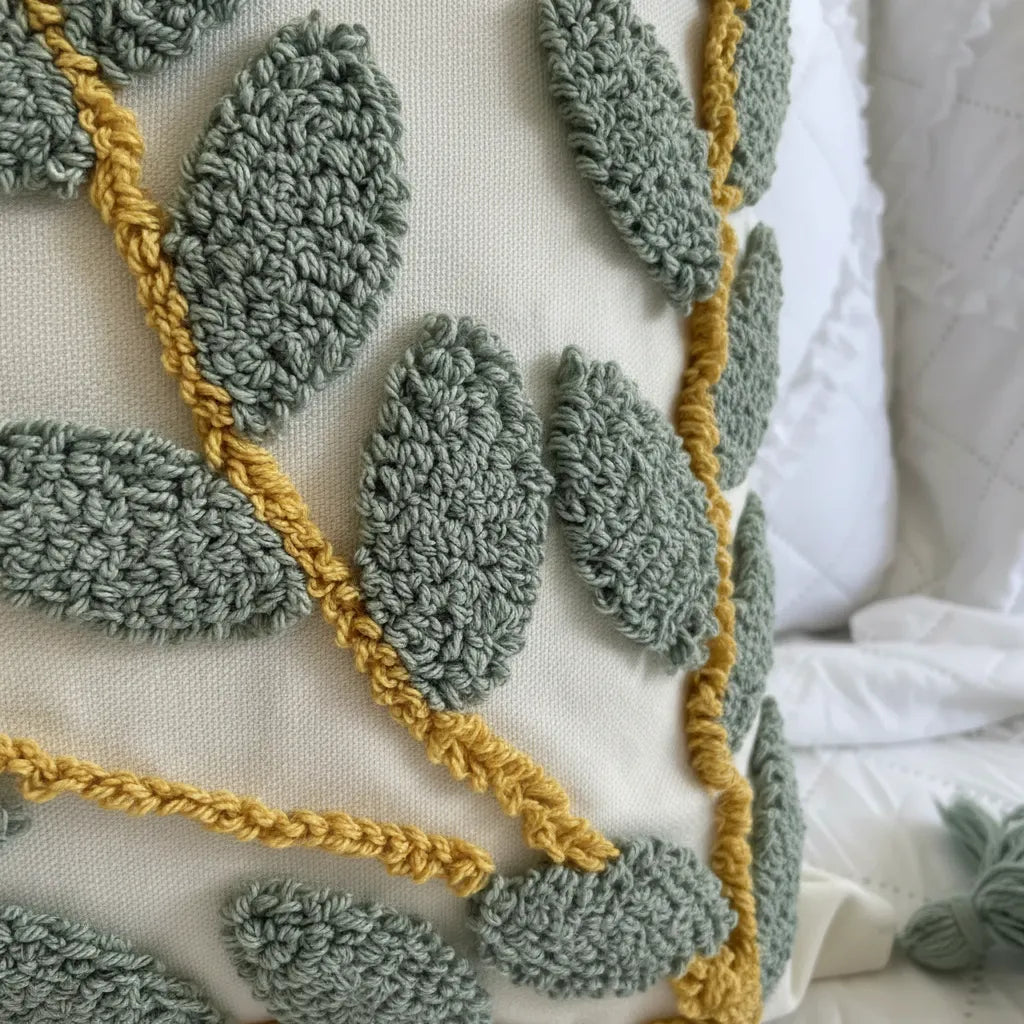Fundas de cojines Boho Botánico Tufted  45cmx45cm