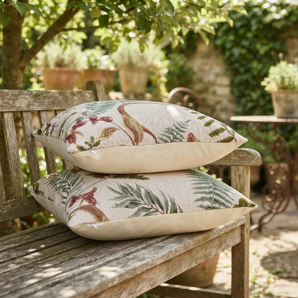 Funda Estampada Jardín Silvestre 45 × 45 cm