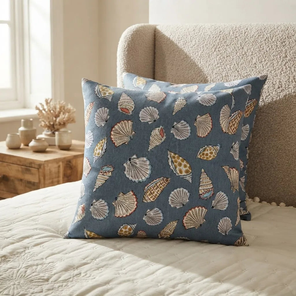 Fundas de cojines  repelentes 45 × 45 Cm · Conchas Del Mar
