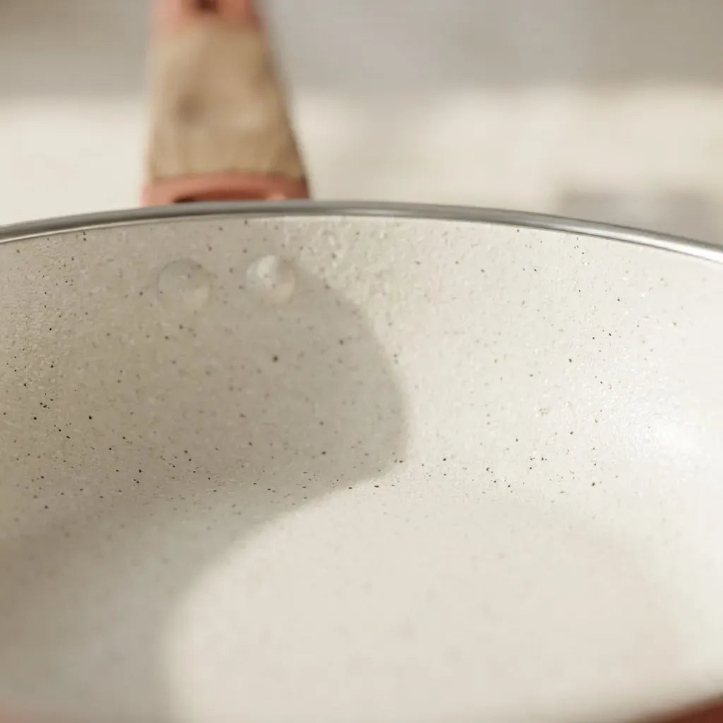 Set de 3 Sartenes Antiadherentes Cerámicos 20, 24 y 28 cm Terracota