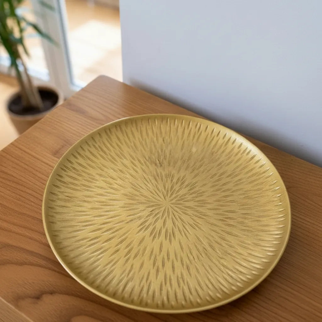 Set de 2 platos decorativos - Diseño espiga