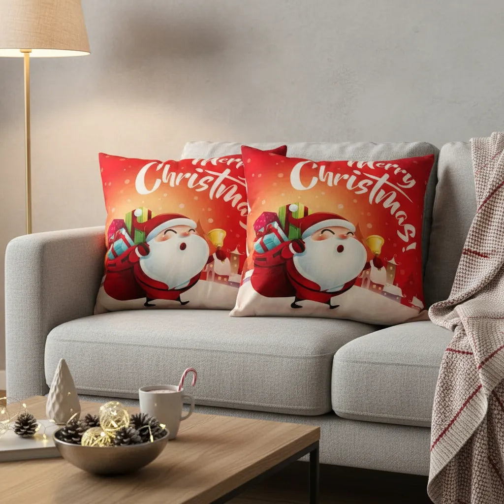 Fundas de cojines diseño navideño, Merry Christmas