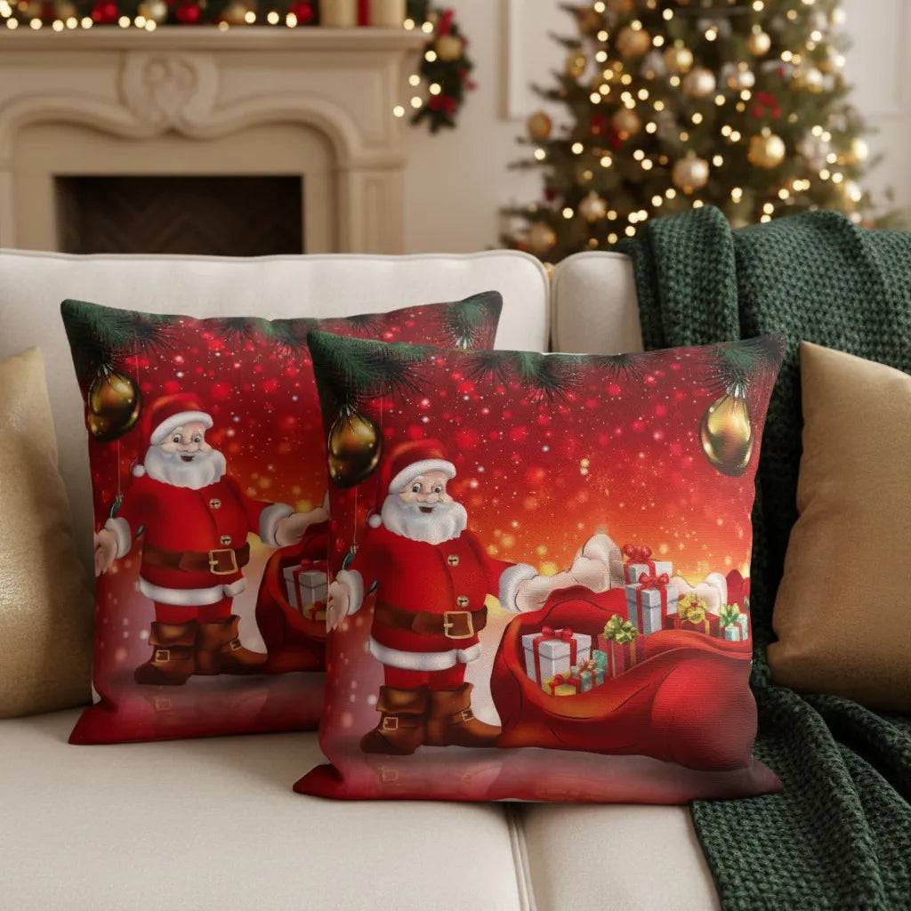 Fundas de cojines diseño navideño, viejopascuero
