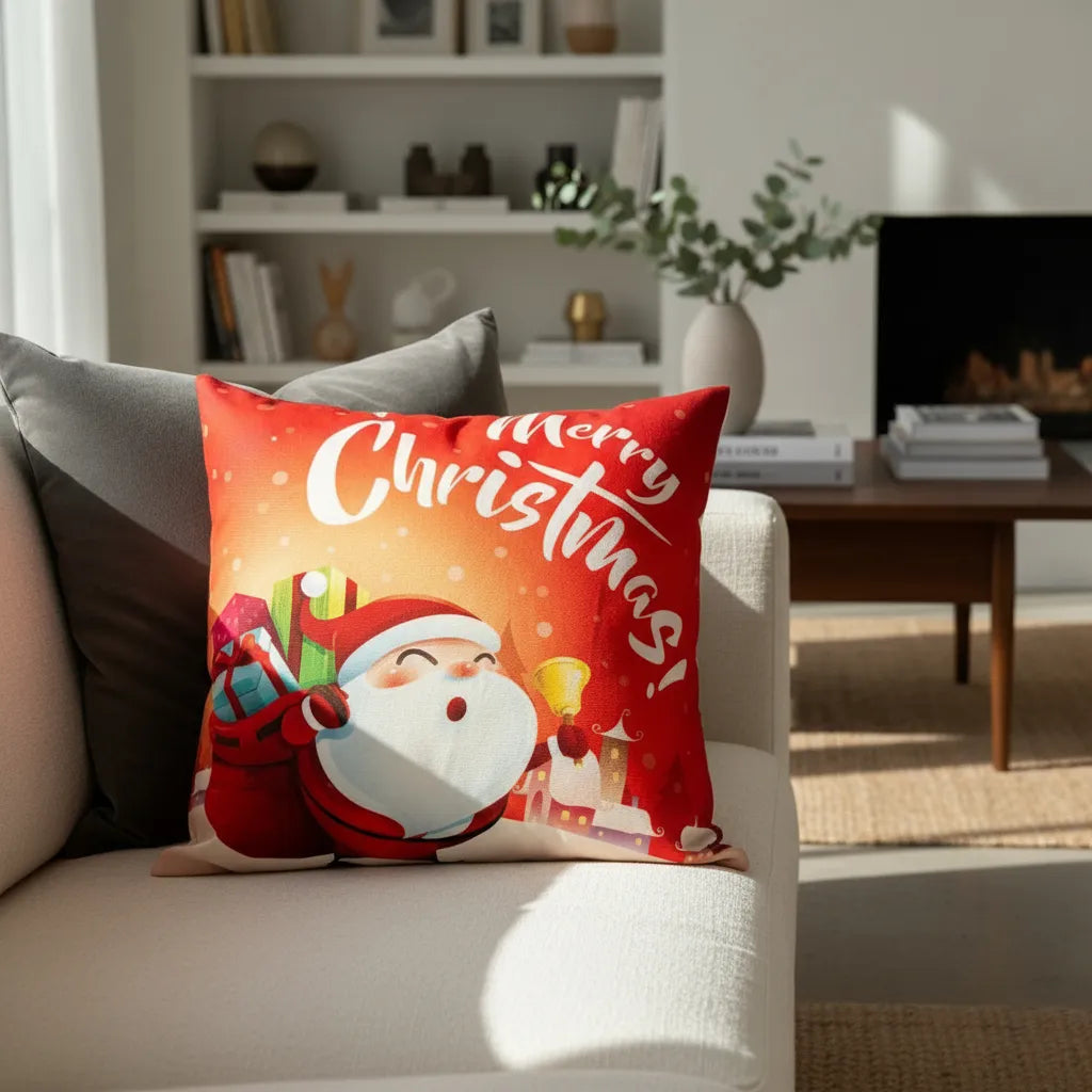 Fundas de cojines diseño navideño, Merry Christmas