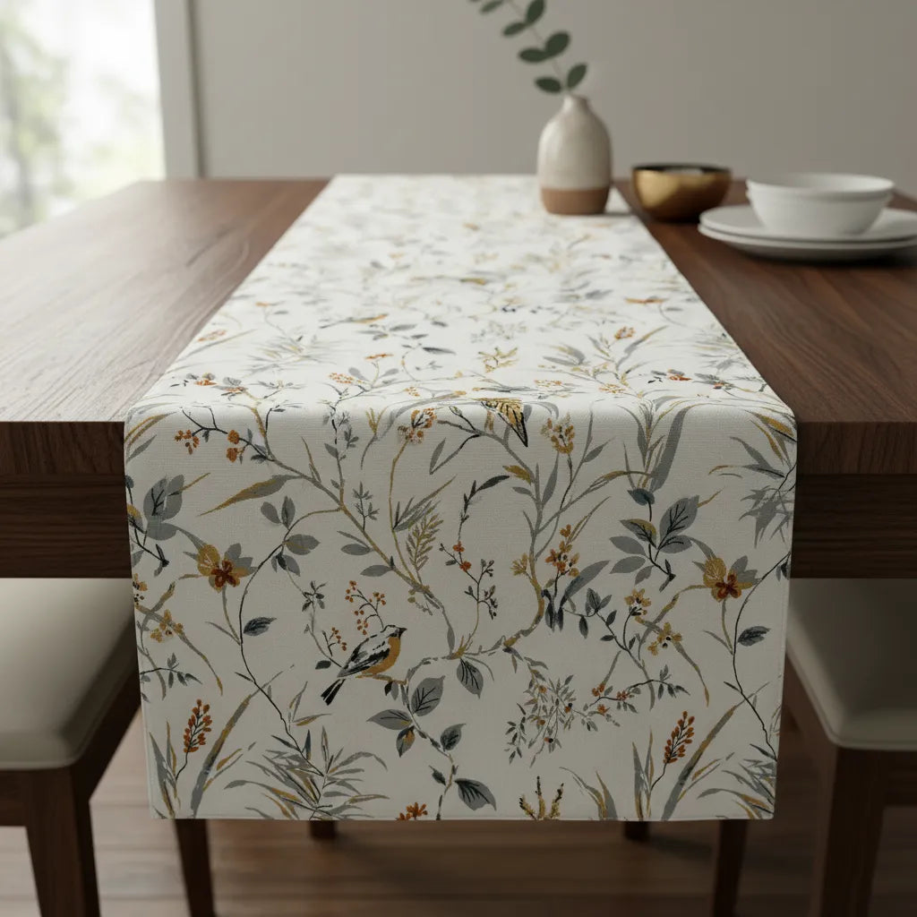 Camino de mesa repelente | diseño gris