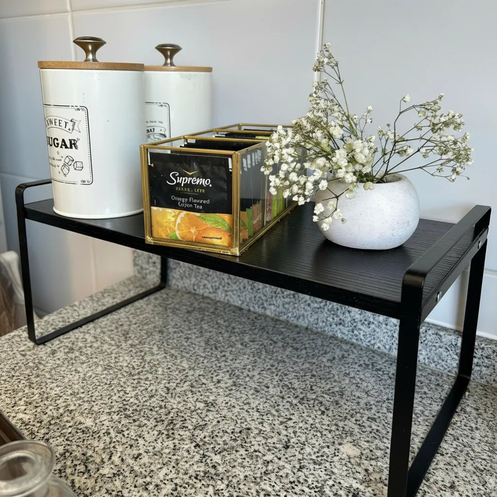 Repisa metalica y madera, un nivel