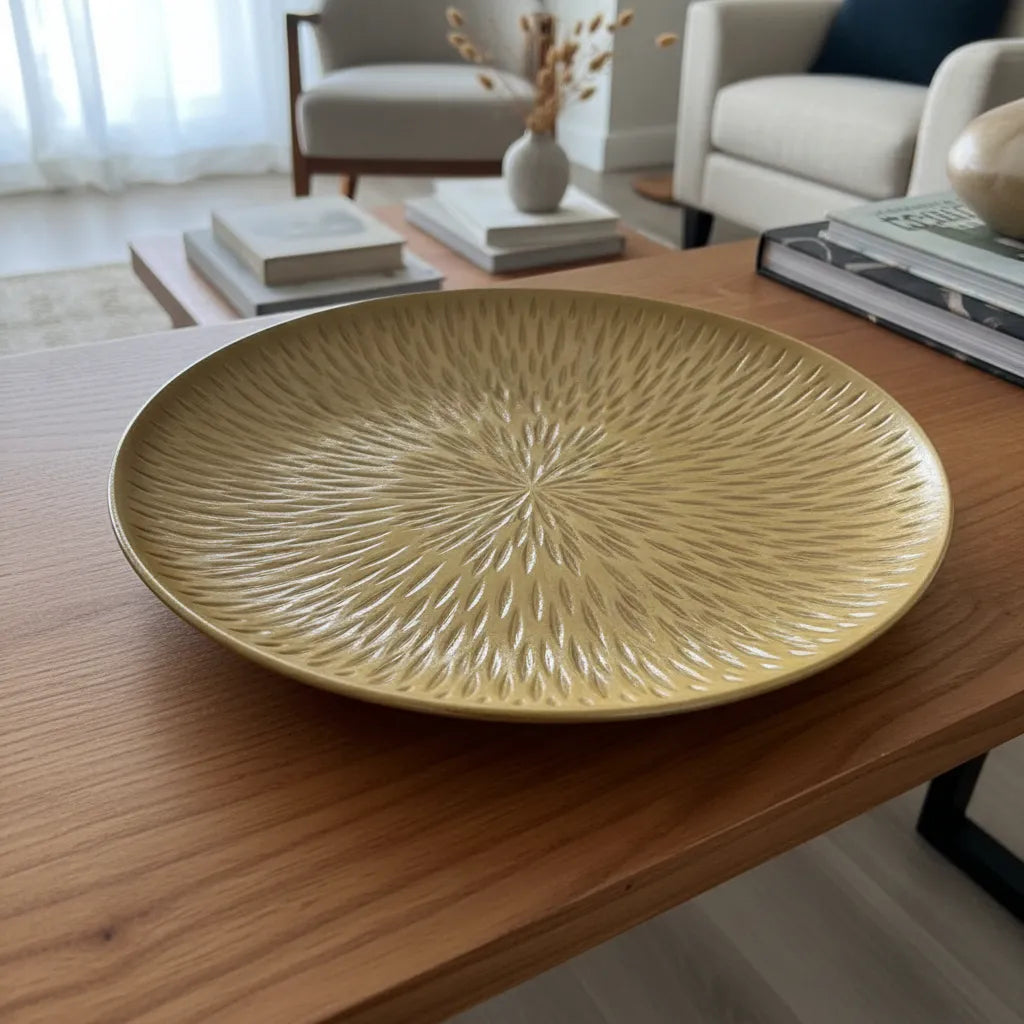 Set de 2 platos decorativos - Diseño espiga