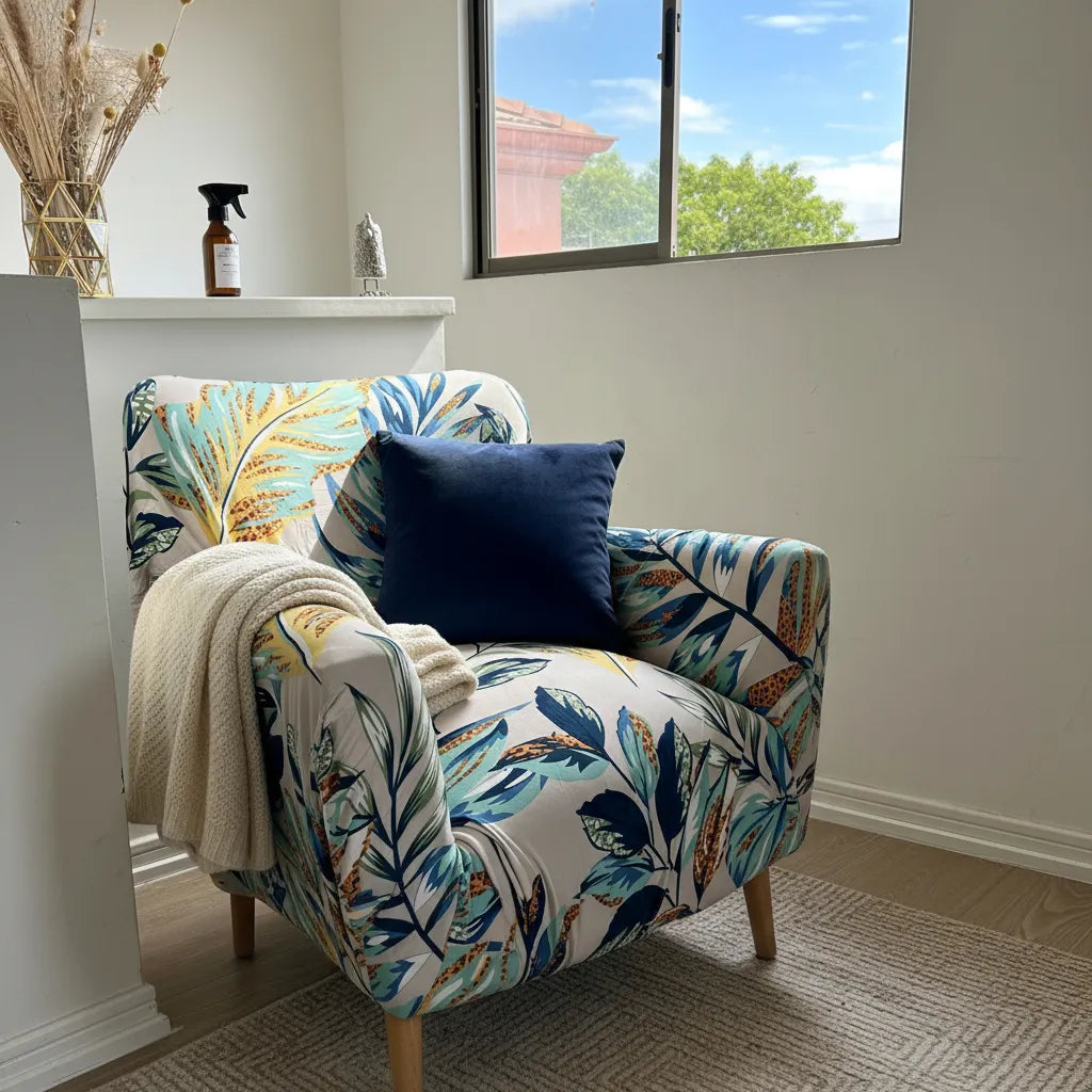 Fundas de Sofá 1 cuerpo hojas