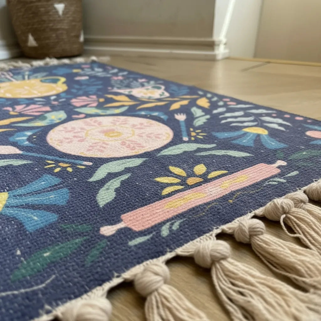 Alfombras Kilim 90 cm x 60 cm, diseño macetero floral