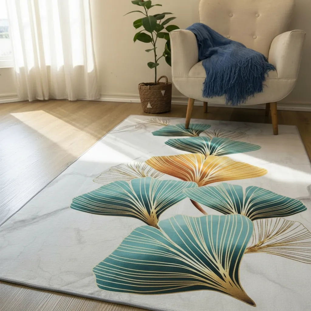 Alfombra Antideslizante Decorativa Ginkgo 230cm×180cm