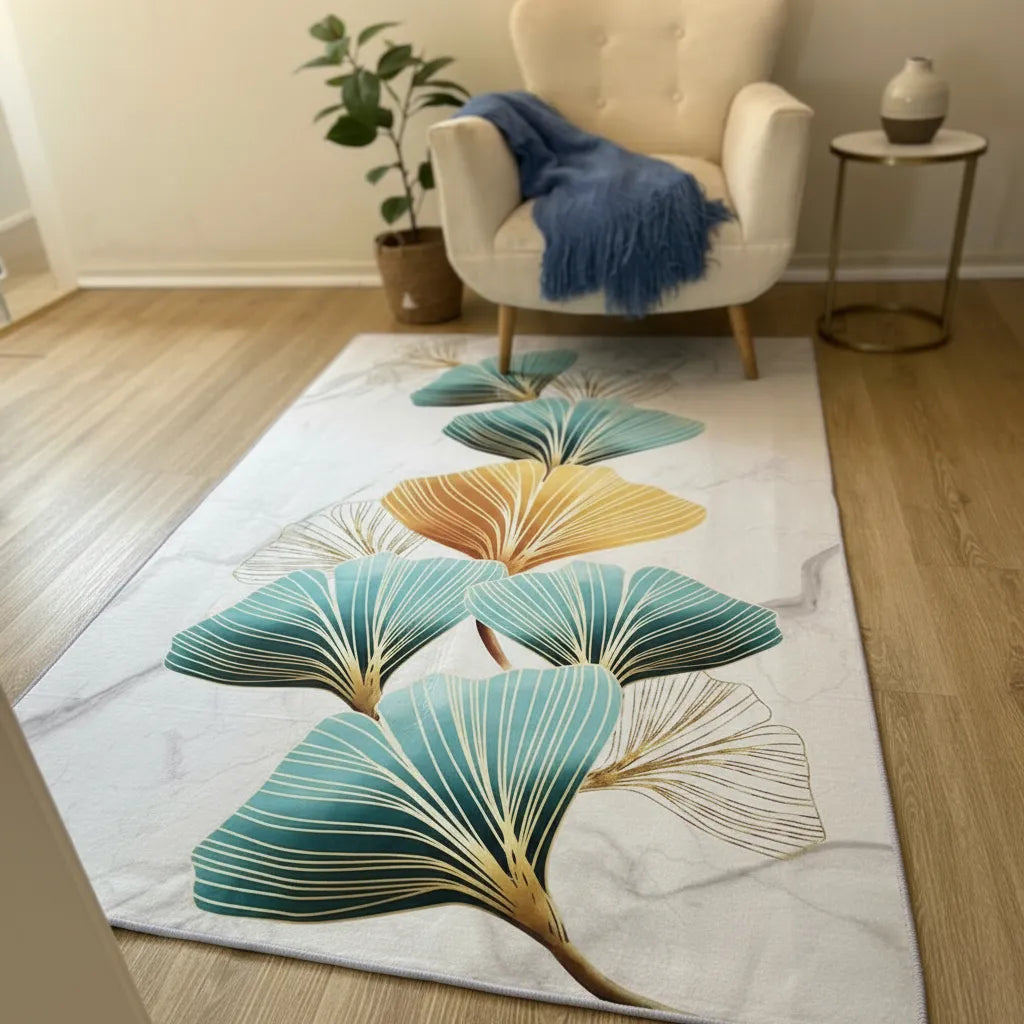 Alfombra Antideslizante Decorativa Ginkgo 120cm×180cm