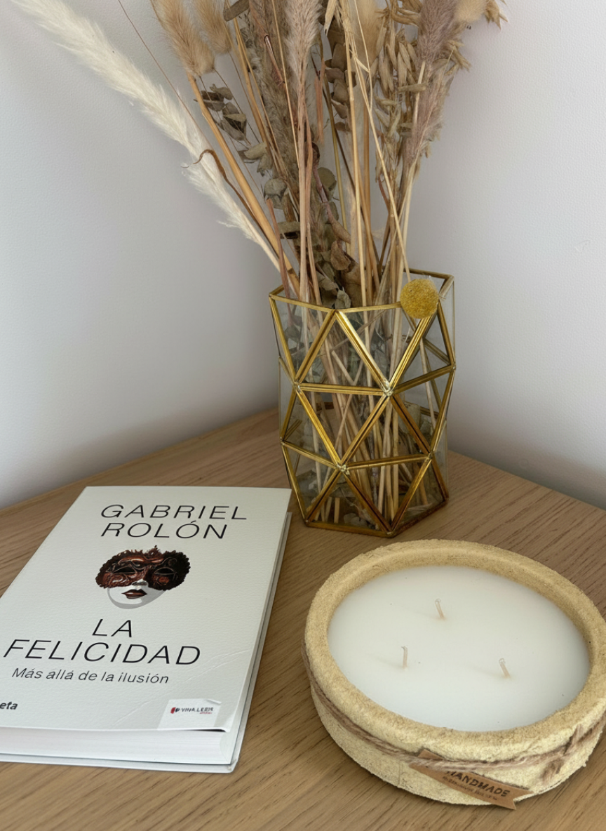 Vela Artesanal Barro Suave Cuenco Bajo