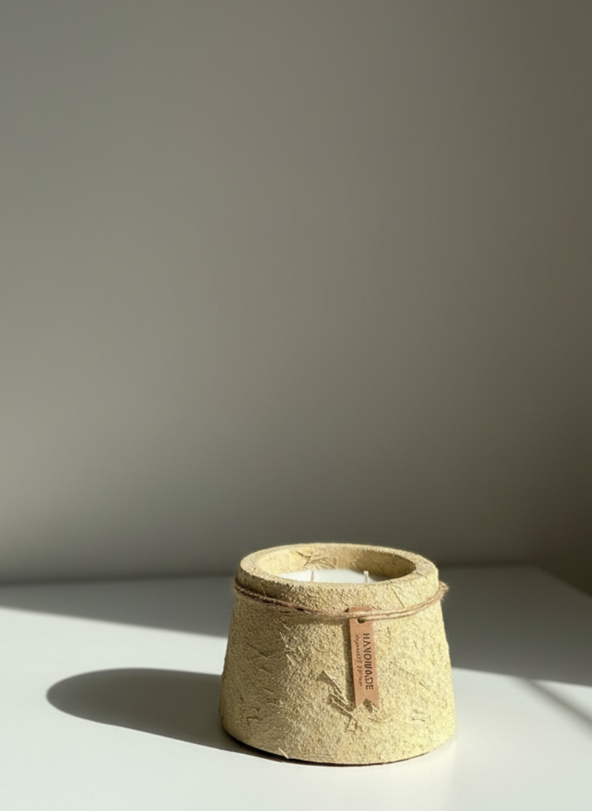 Vela Rústica Arenisca Cuenco Beige Alto