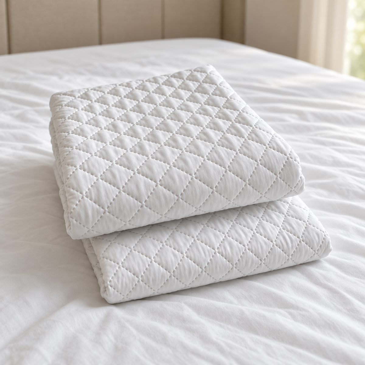 Pack de 2 Protectores de Almohada Acolchados con Cierre · 50 × 70 cm