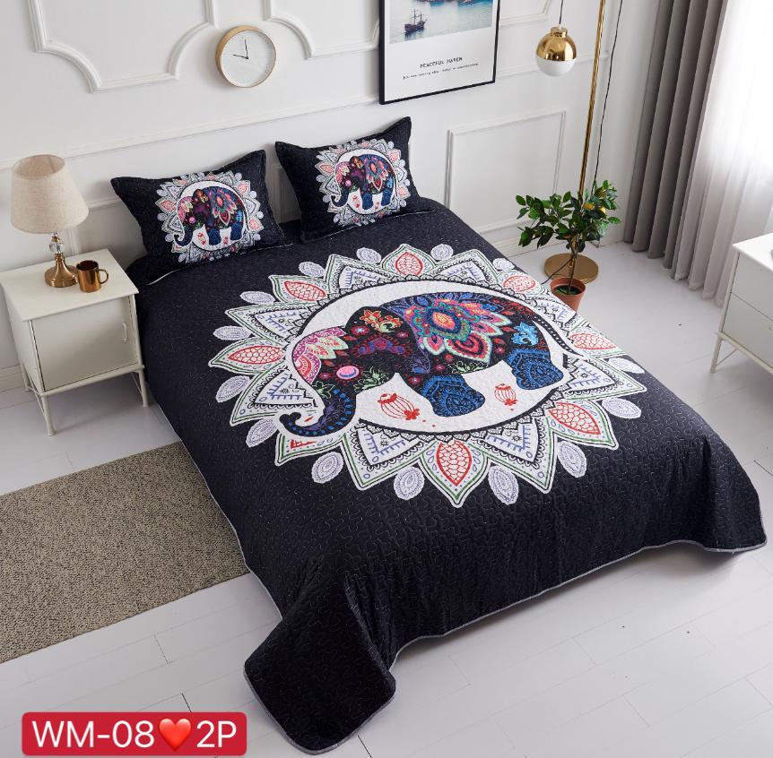 Cubrecamas 2 plazas con diseño