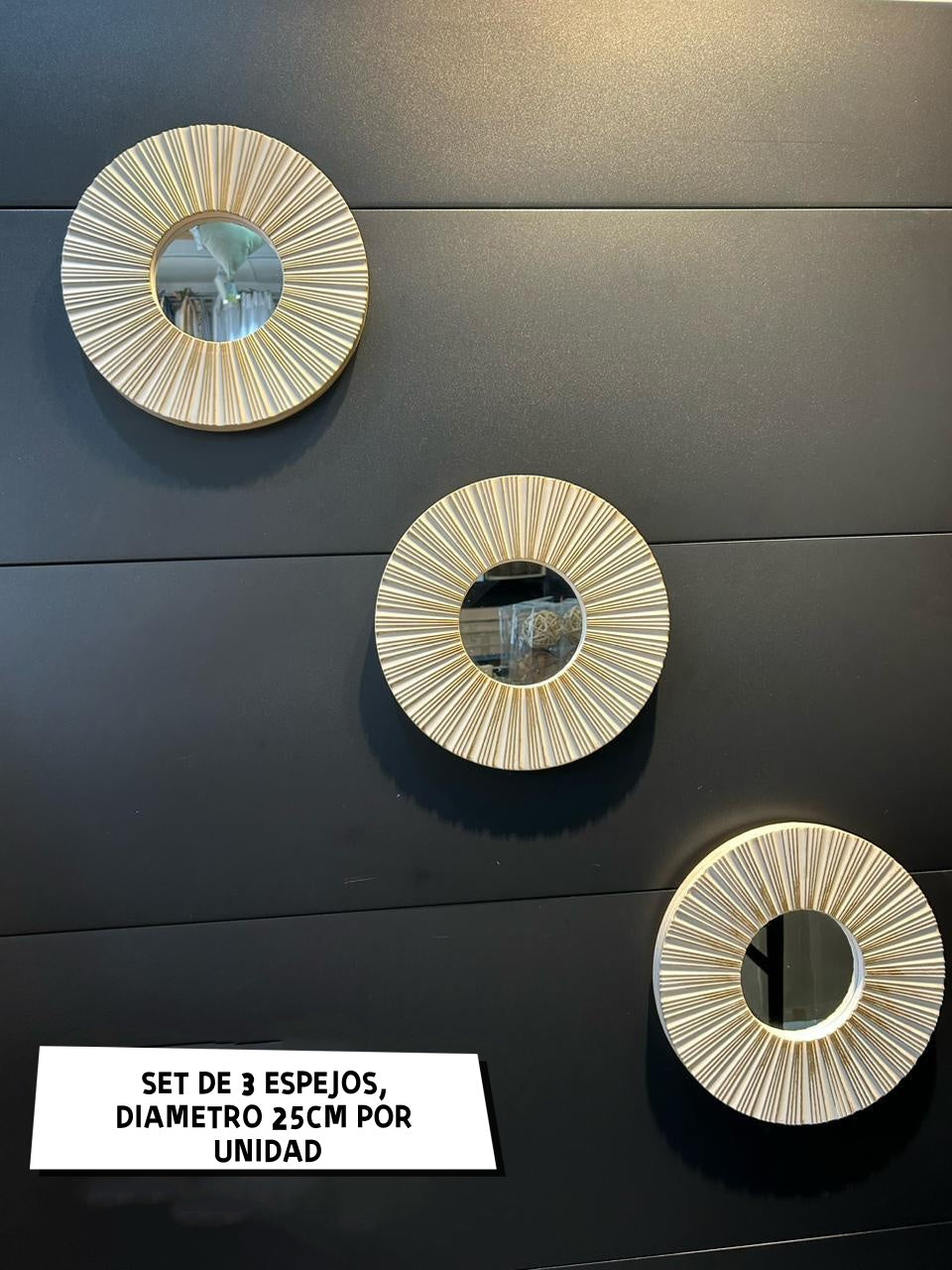 Set de 3 espejos circulo