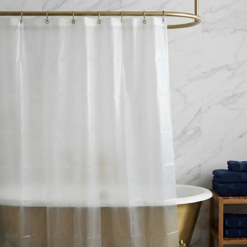 Forro Para Cortina De Baño Traslucido, 3 Magnetos 180 × 180 Cm