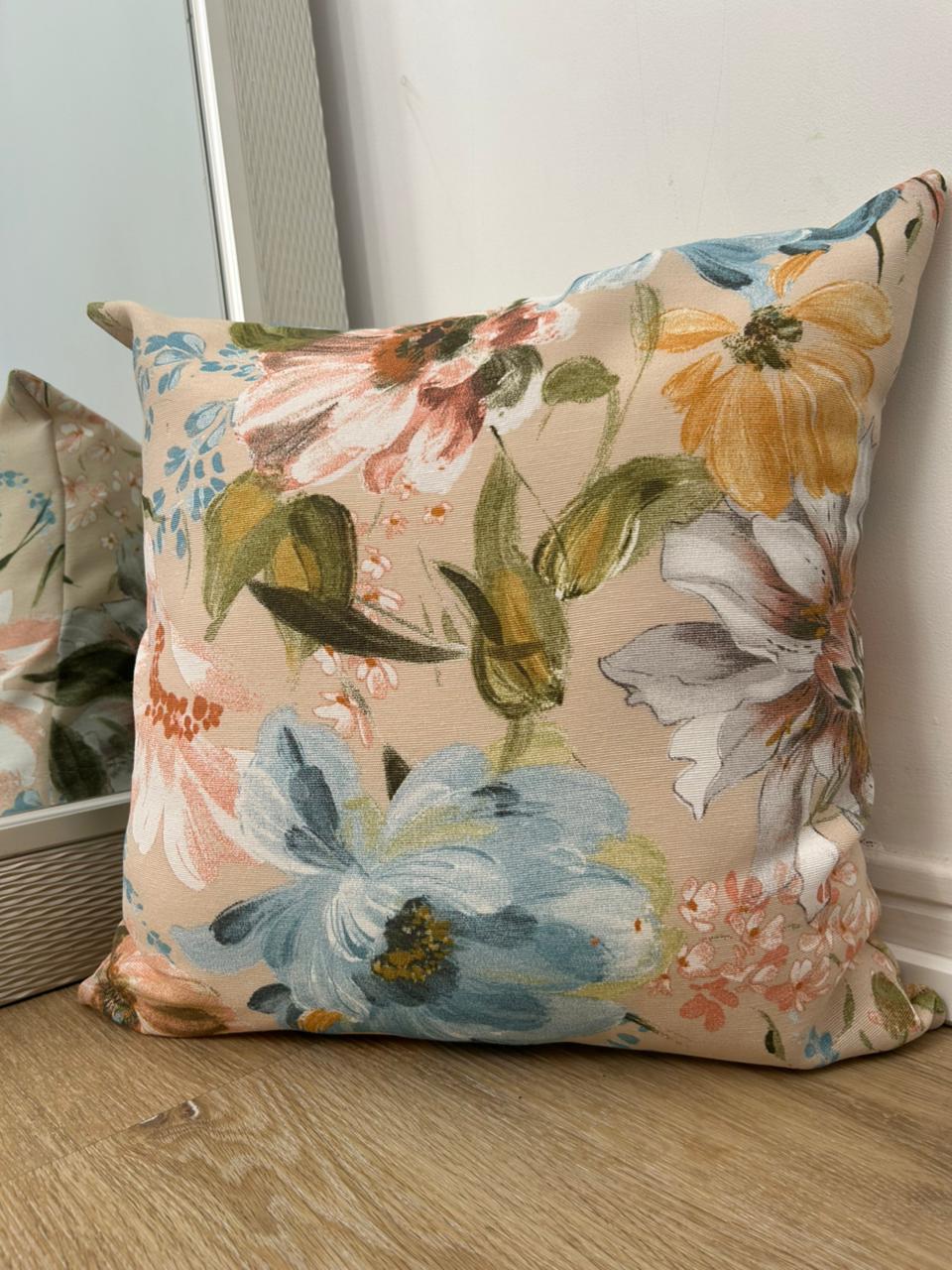 Funda de Cojín Floral Acuarela Botánica 45x45 y 30x50 cm