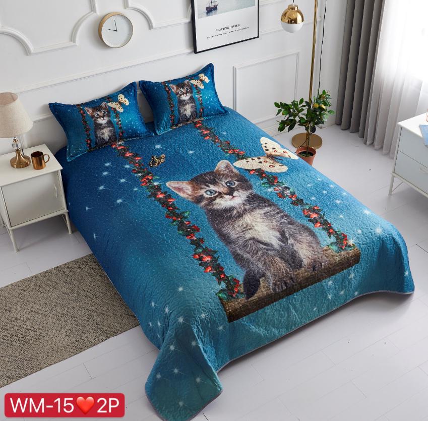 Cubrecamas 2 plazas con diseño