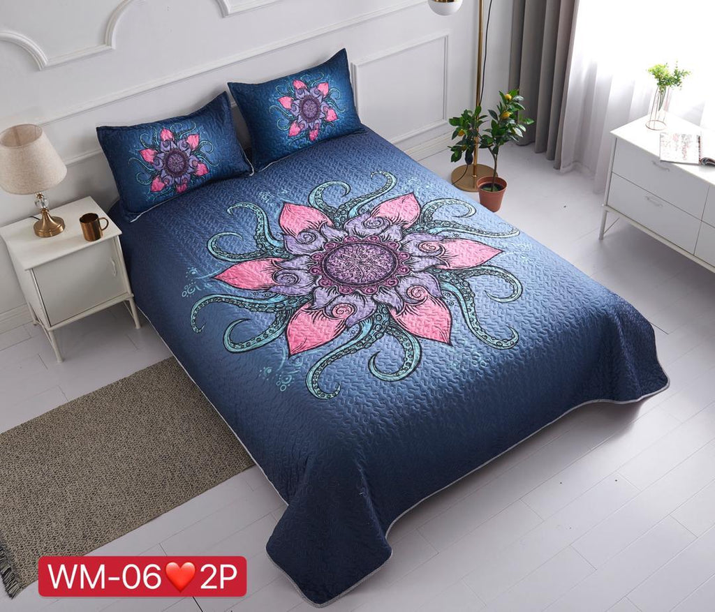 Cubrecamas 2 plazas con diseño