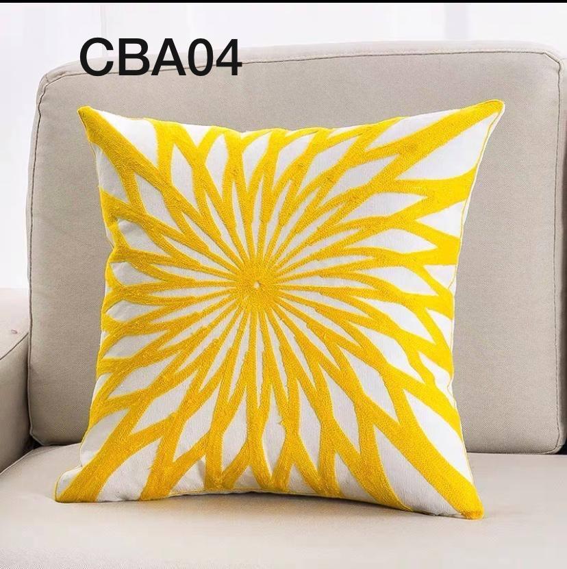 Fundas de cojines Bordados Mostaza, Amarillo