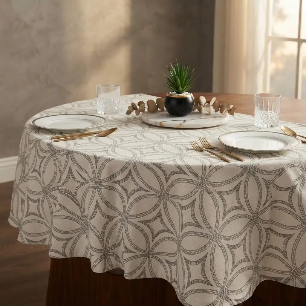 Mantel Redondo Repelente 135 cm · Geometría Natural