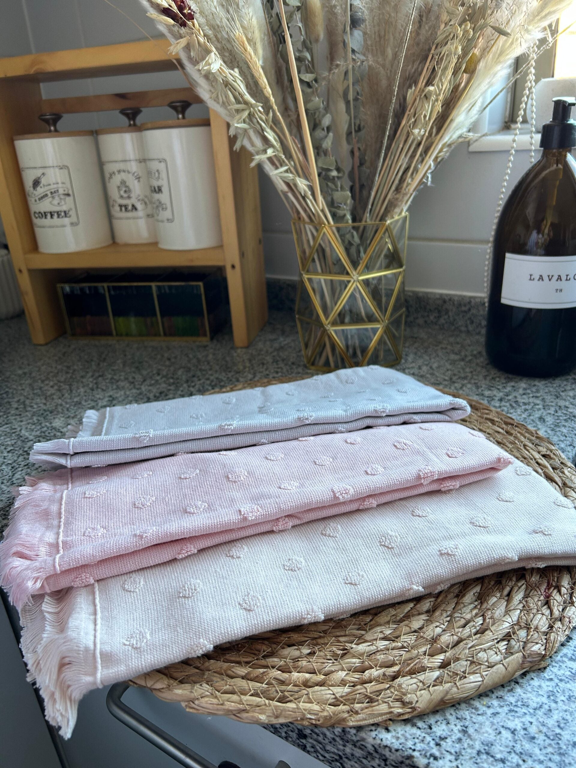 Set de 3 paños de cocina en algodon