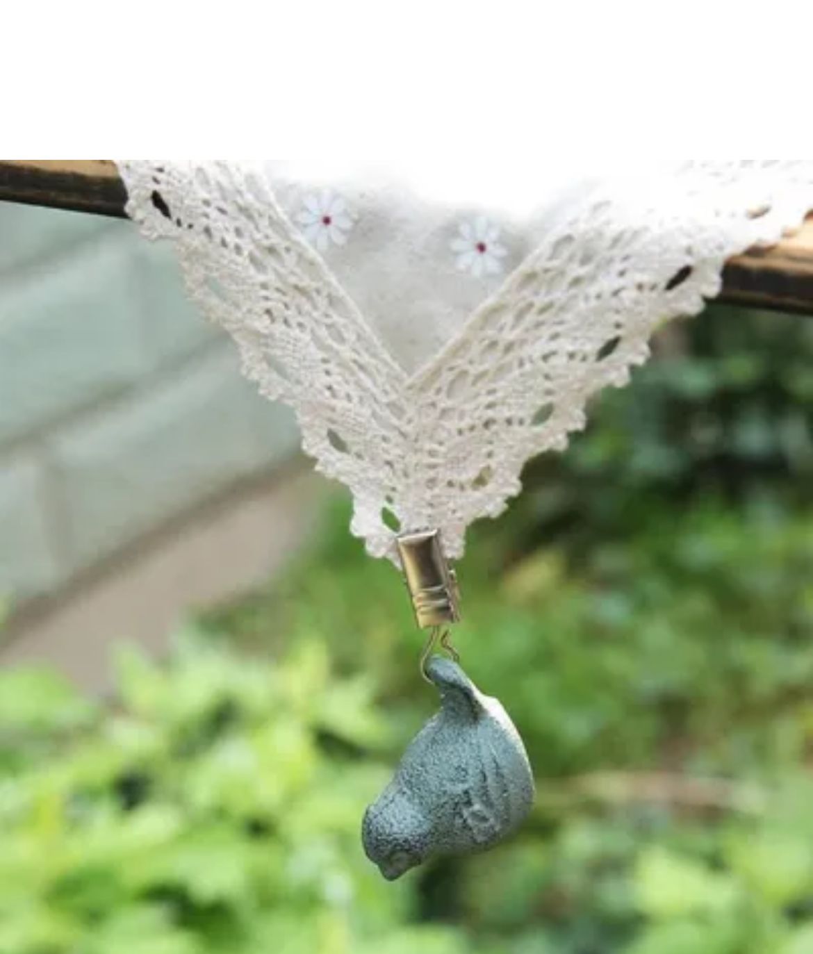 Juego de 4 pesos pajaritos para mantel con clip