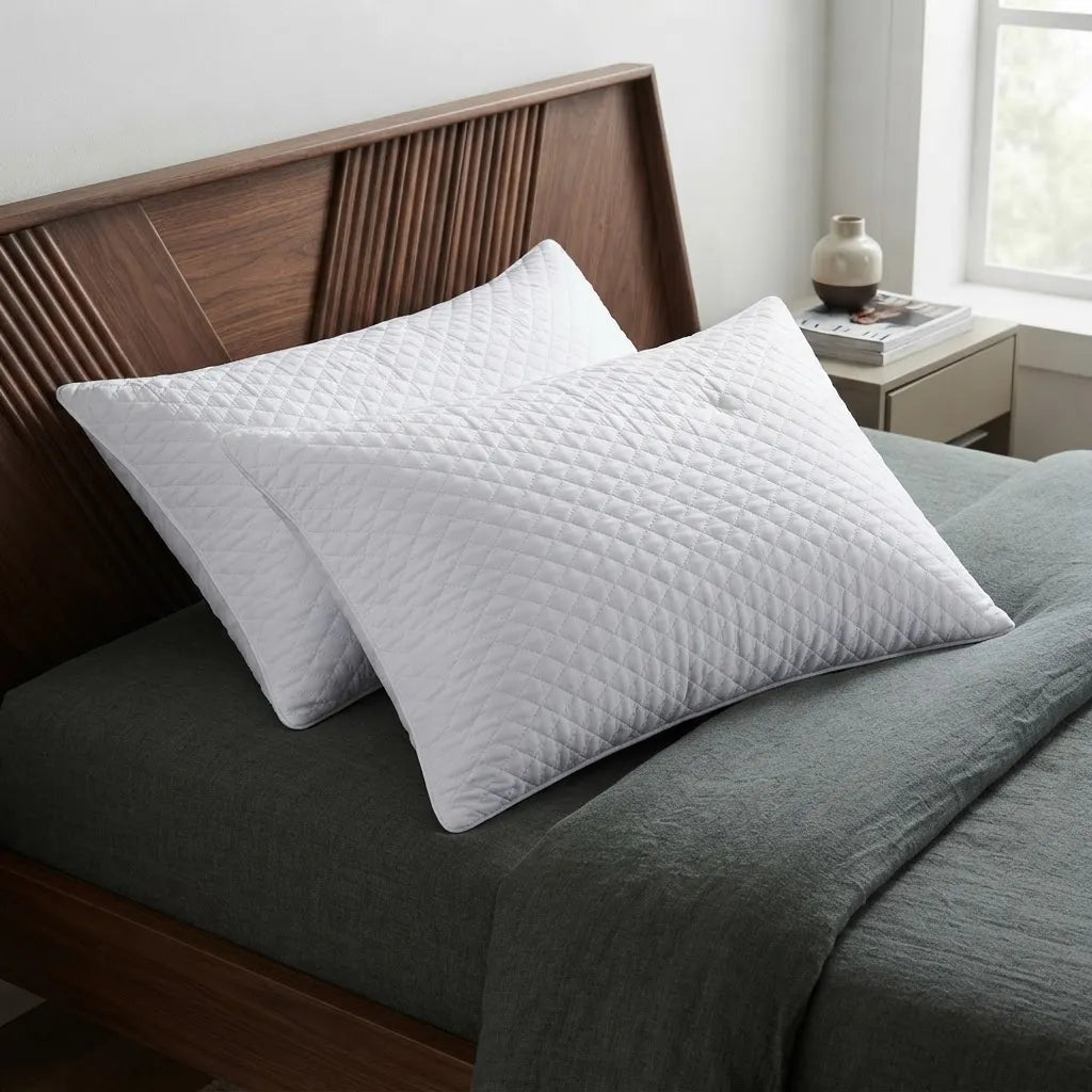 Pack de 2 Protectores de Almohada Acolchados con Cierre · 50 × 70 cm