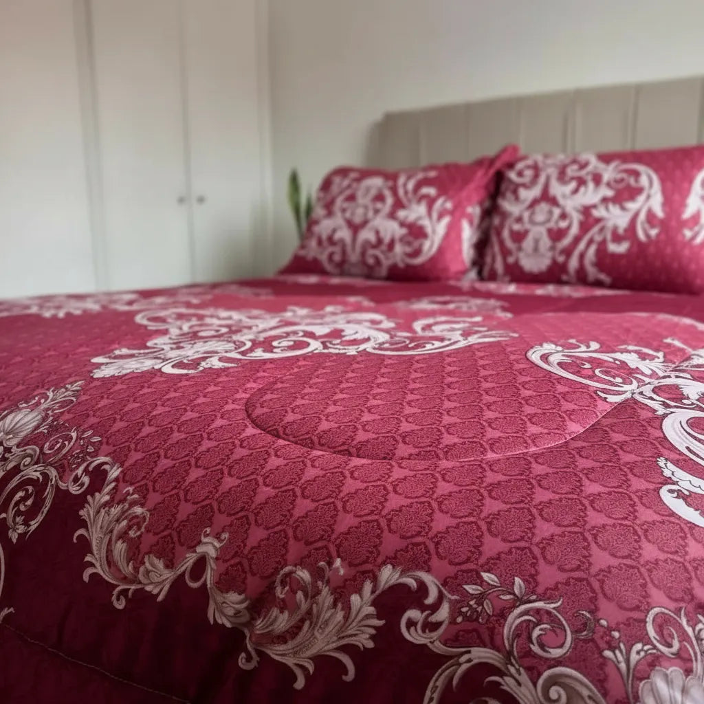 Plumón 2 Plazas Barroco Burdeo Elegance 230x250 Cm