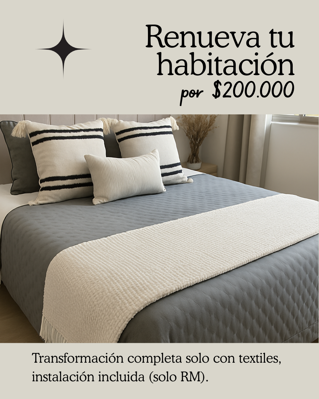 Renueva tu Habitación – Proyecto Completo de Textiles (Precio Lanzamiento)