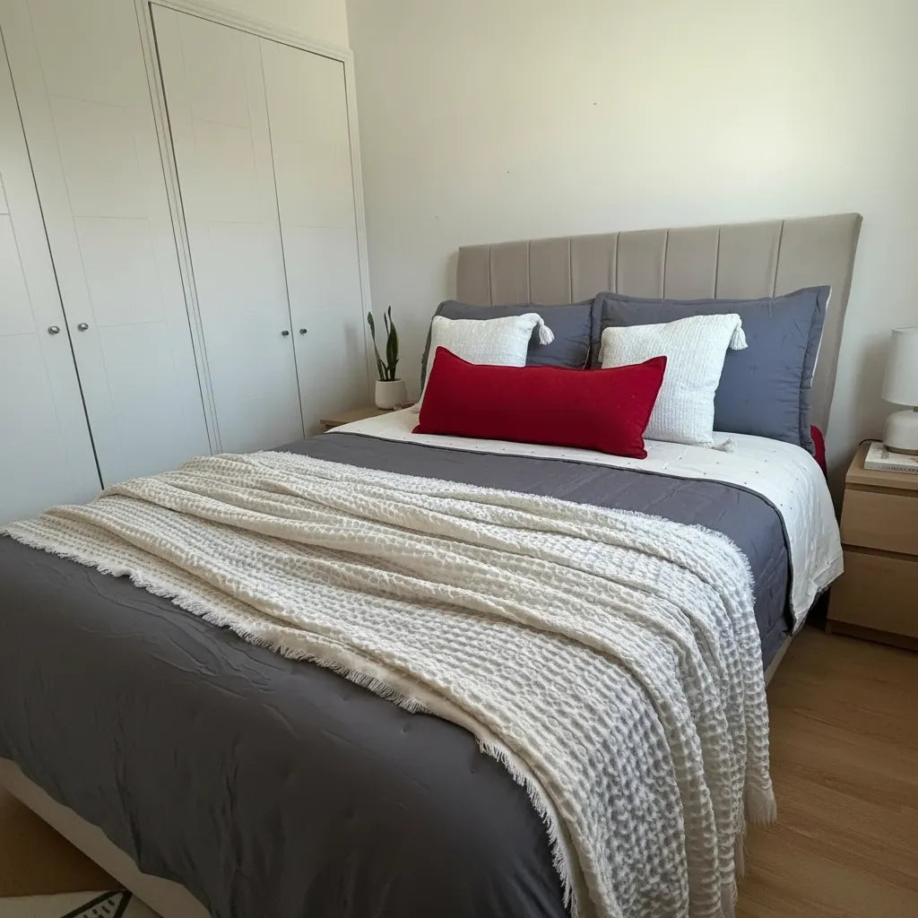 Set Renovación Dormitorio Gris & Blanco | 7 Piezas